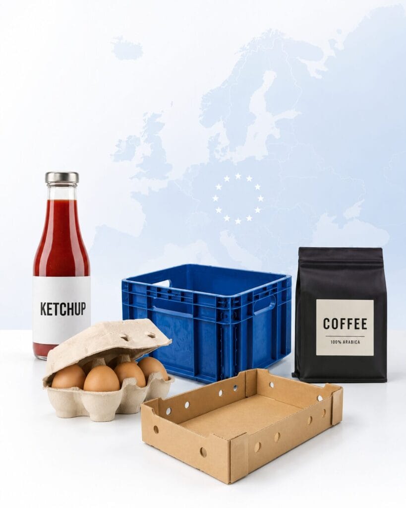 PPWR compliance services for packaging data management with EU market and packaging examples